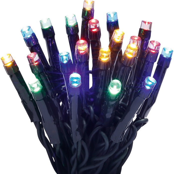 LED světelný řetěz na baterii a USB 6 metrů RGB