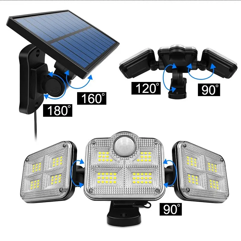 Solar 122P Zahradní světlo s pohybovým čidlem 122 LED