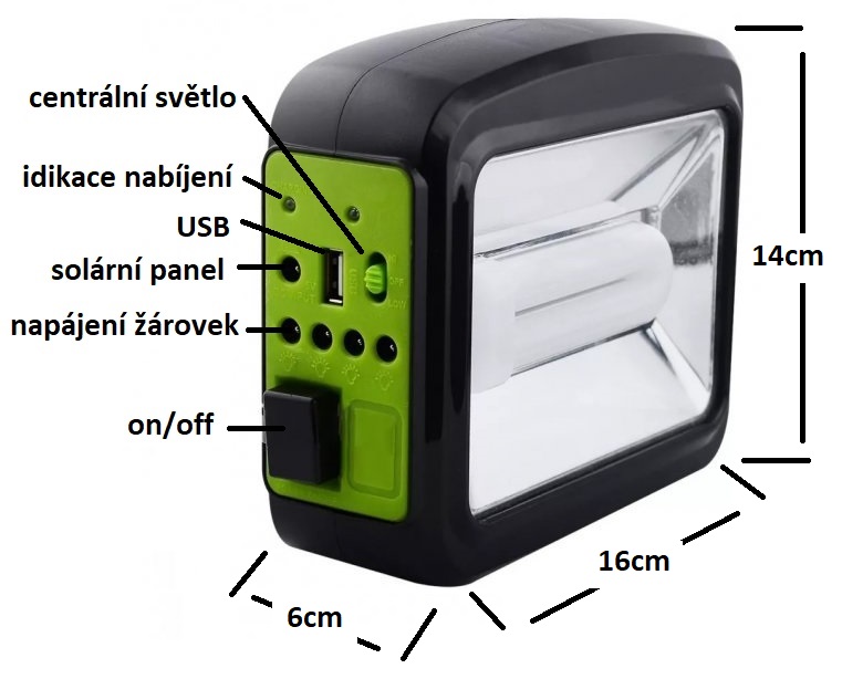 Solar SN4W/6V, Solární nabíječka, LED osvětlení