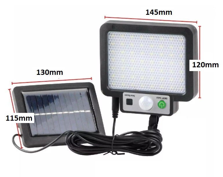 Solar 90/D Zahradní světlo s pohybovým čidlem 90 LED