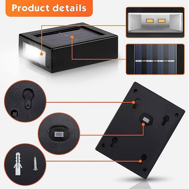 Solar S/04 Solární nástěnné světlo 4x LED