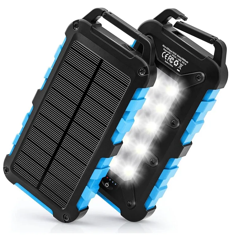 SolarPower N2-202 Solární nabíječka 20.000 mAh modrá, 10x LED