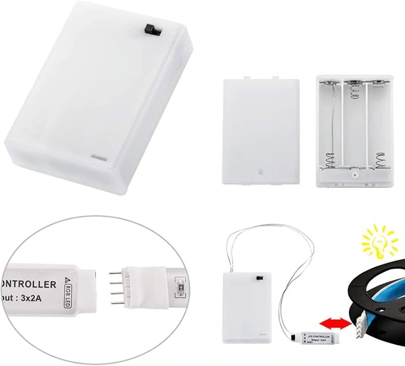 Napájecí bateriová jednotka / ovladač pro RGB LED pásek 