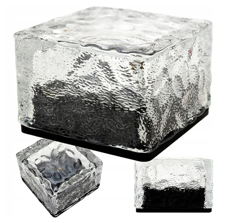 Solární zahradní vestavěné svítidlo kostka set 4 kusy