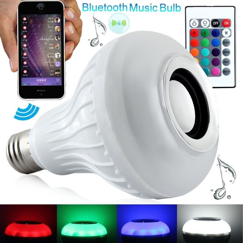 LED žárovka RGB s Bluetooth reproduktorem, E27, 7W