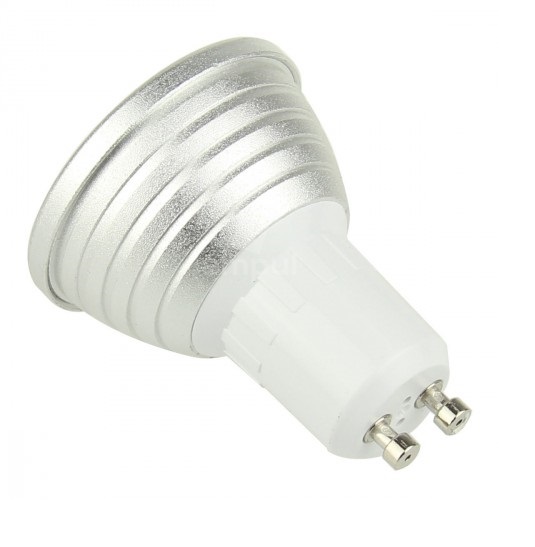 RGB LED žárovka GU10 3W + dálk.ovl set 3 kusy