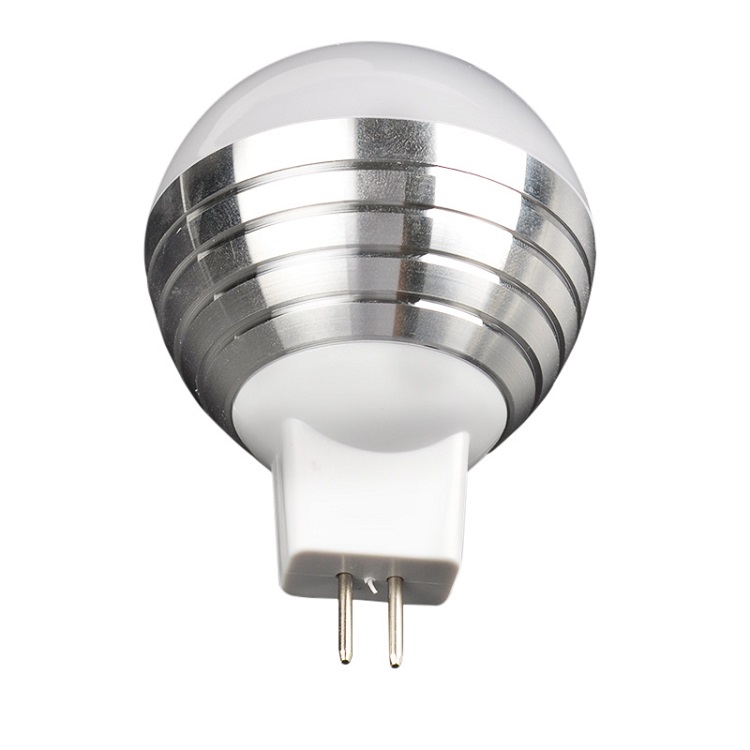 LED Žárovka 3W kulatá MR16 12V RGB 