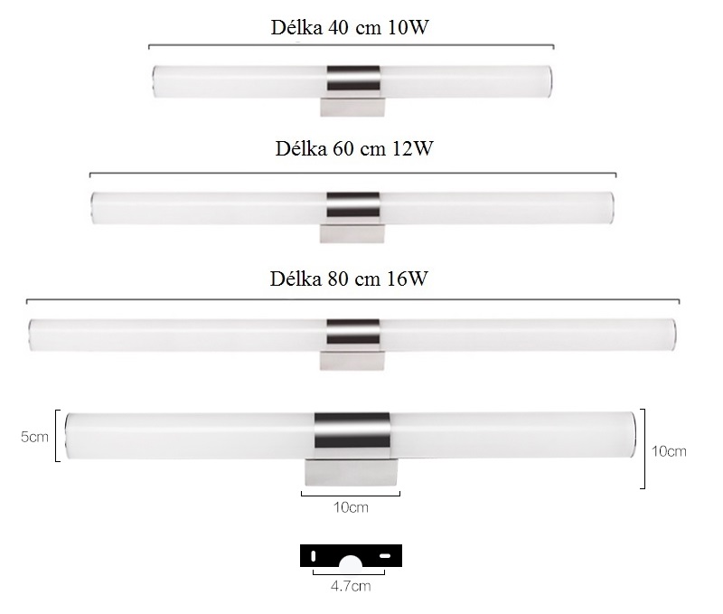Light N0812 - LED nástěnné osvětlení, teplá bílá, 40cm, /8W/230V
