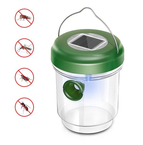 Solární hubič hmyzu s LED světlem