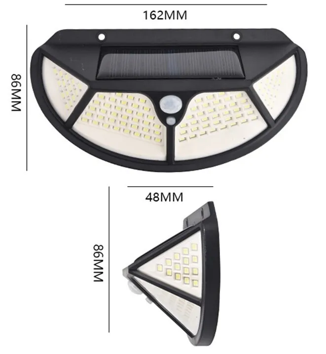 Solární osvětlení s PIR čidlem pohybu 102 LED
