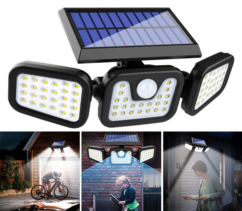 Solar 74 Zahradní světlo s pohybovým čidlem 74 LED
