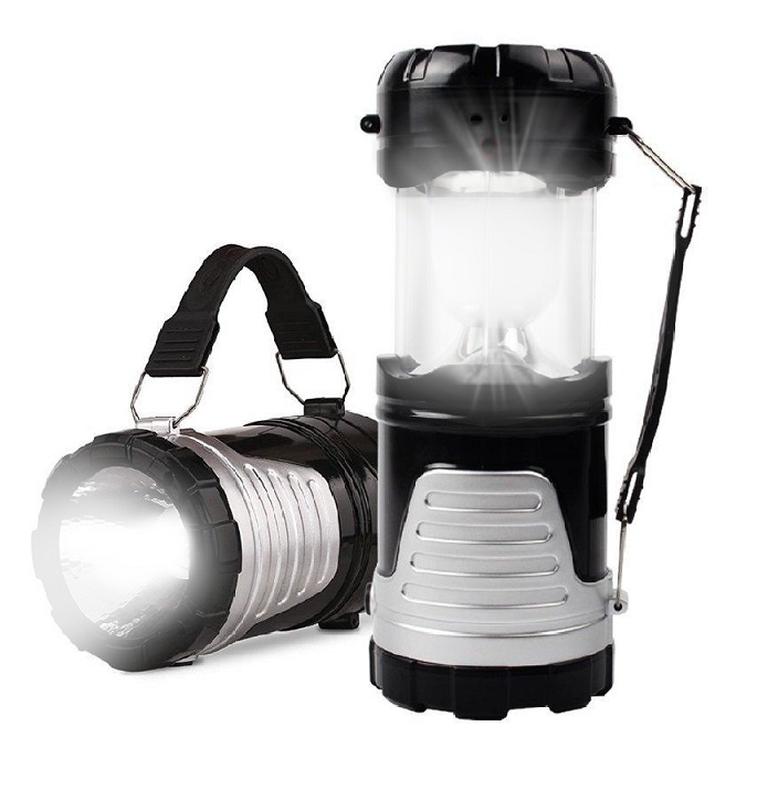 Solární přenosné osvětlení s USB hnědá