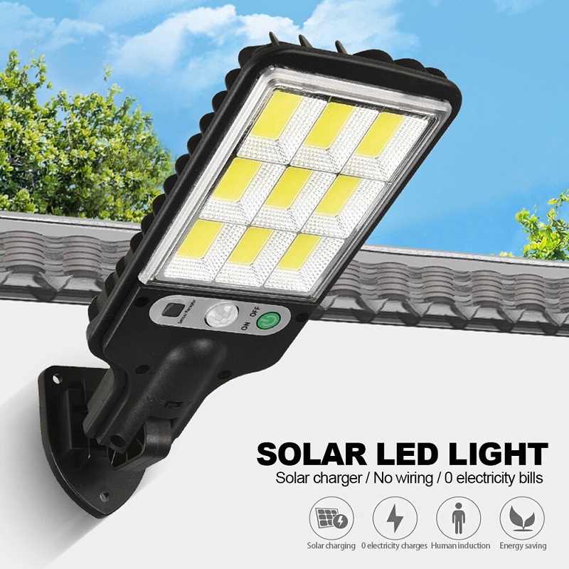 Solar 9/D Zahradní lampa s pohybovým čidlem 9 LED COB