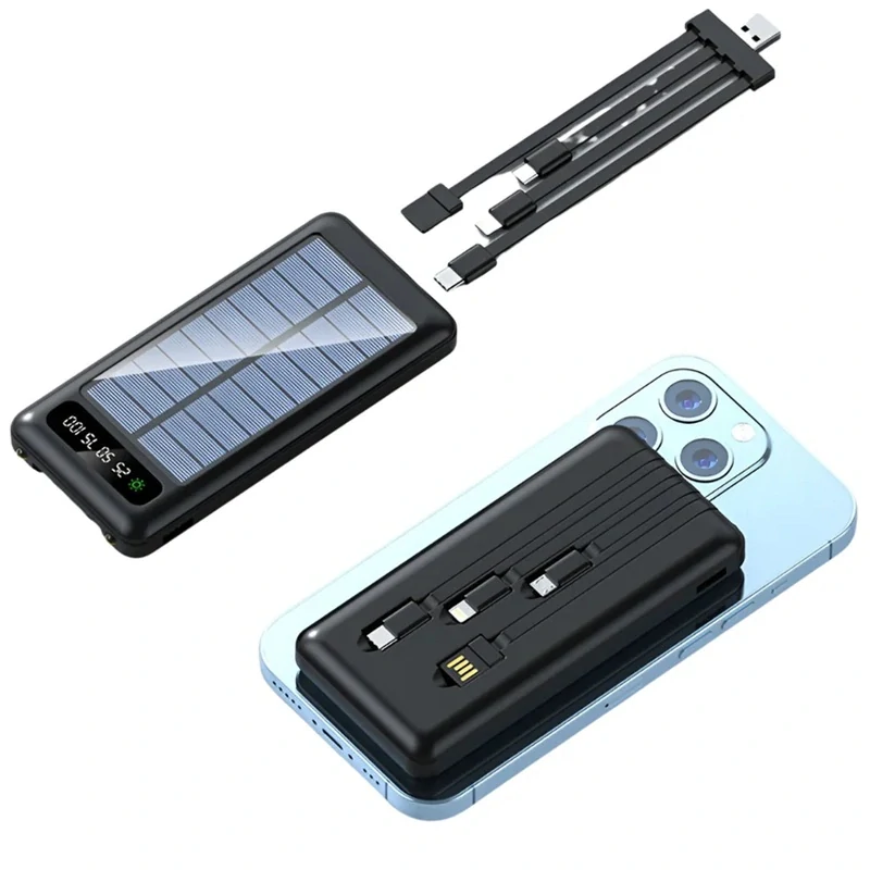 SolarPower N2-200 Solární nabíječka 20.000 mAh černá, 2x LED