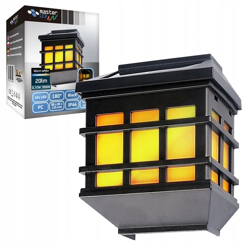 Solar S/12 Solární osvětlení s imitací ohně 12x LED