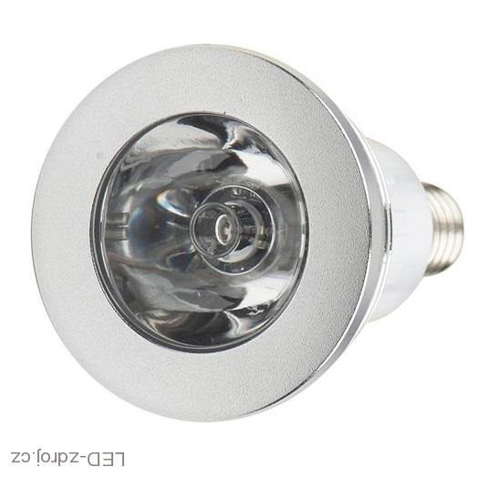 RGB LED E14 3W color + dálk.ovl.