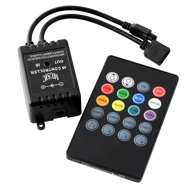 RGB zvukový ovladač pro LED pásky 12V