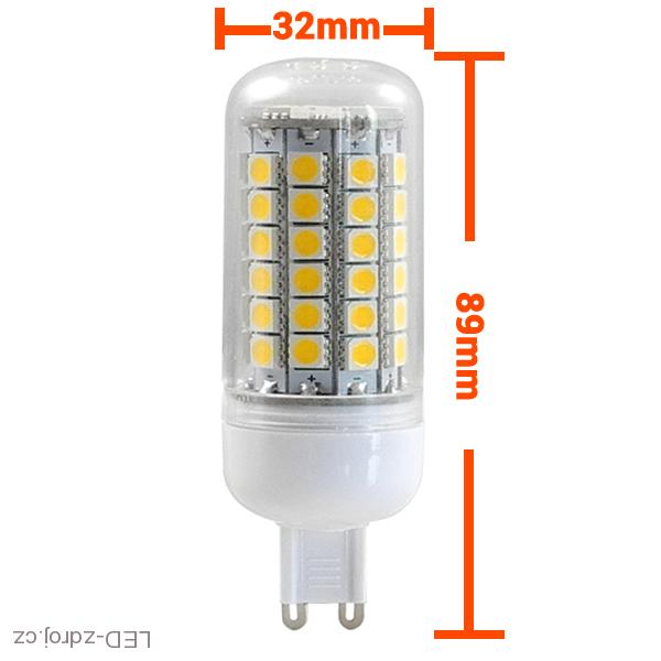 LED žárovka G9 6,5W 69x SMD 5050 bílá teplá
