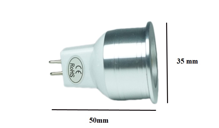 LED žárovka COB MR11/GU4 12V 3W bílá čistá