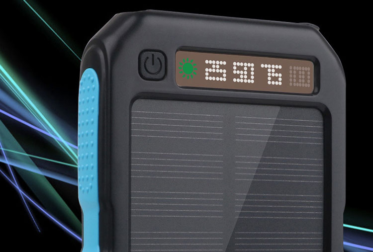 SolarPower N3-103 Solární nabíječka 10.000 mAh zelená, 3x LED