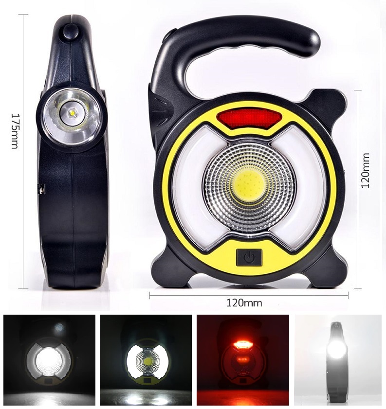 Solární světlo LED COB výstražné