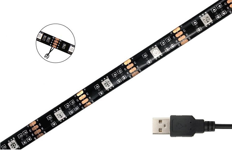 Light B5701 LED pásek na baterie IP65 RGB 1 metr