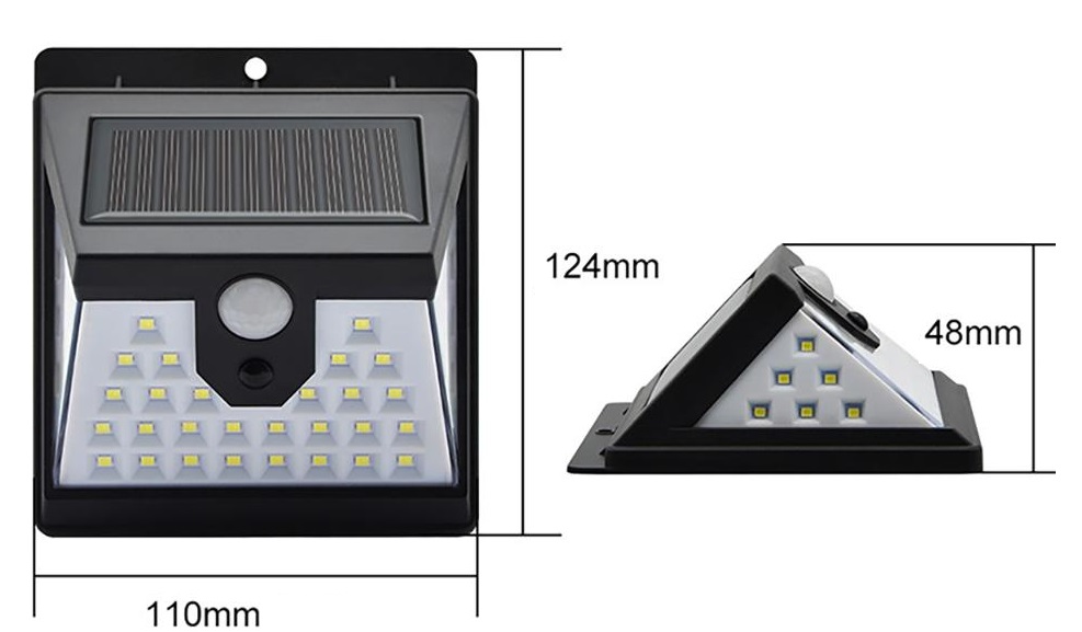 Solar 40 Zahradní světlo s pohybovým čidlem 40 LED