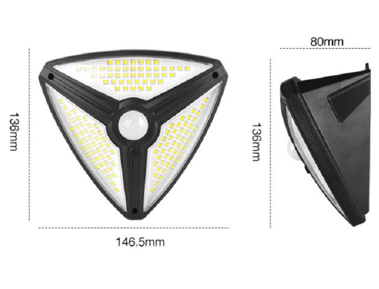 Solar 138/S Zahradní světlo s pohybovým čidlem 138x LED SMD