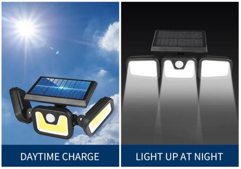 Solar 74/100 Zahradní světlo s pohybovým čidlem 100 LED COB