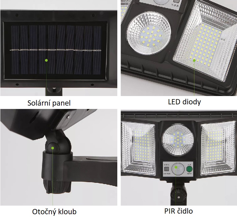 Solar 137 Zahradní lampa s pohybovým čidlem 137x LED