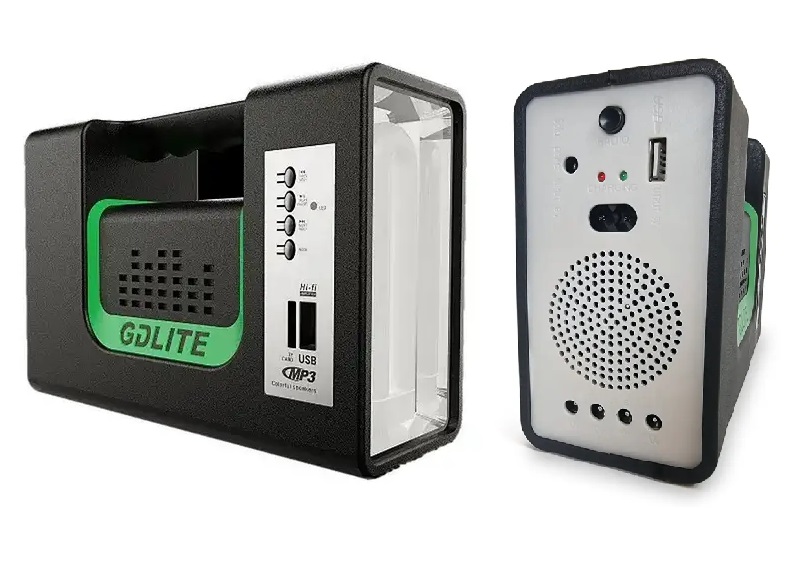 GD10S Solární přenosné osvětlení 3x LED žárovka powerbanka, radio, Bluetooth