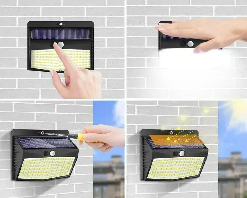 Solar S/136 Solární nástěnné světlo 136 LED set 6 kusů