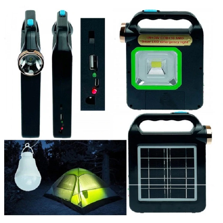 Solární nabíječka, LED světlo, Powerbanka