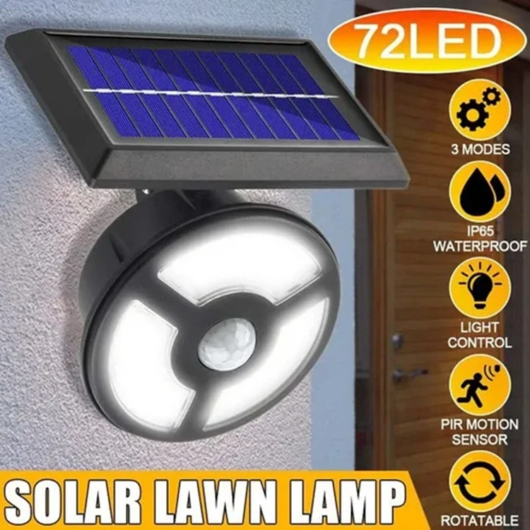 Solar 72 Zahradní světlo s pohybovým čidlem 726 LED
