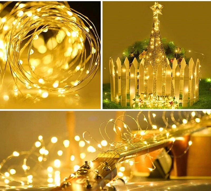 SOLAR D/222 Solární svítící flexibilní drát teplá bílá, 200x LED 20 metrů