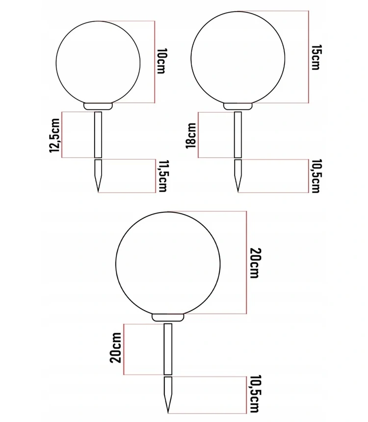 SOLAR S01/3 Solární zahradní svítidlo set 3 kusů