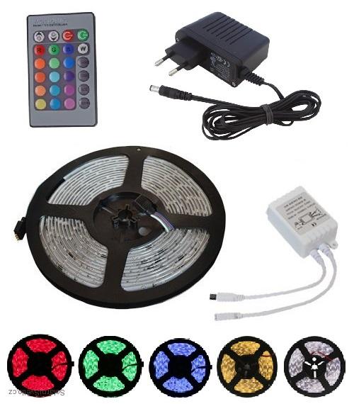 Light LED pásek 5050 60LED/m IP65 14,4W/m RGB, 2m, komplet