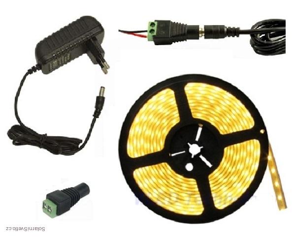 Light LED pásek 5050 60LED/m IP65 14.4W/m teplá bílá, 1metr, komplet