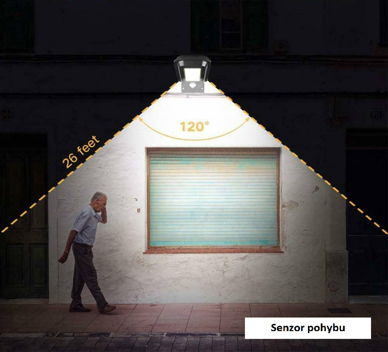 Solar S40 Zahradní lampa s pohybovým čidlem 40x LED