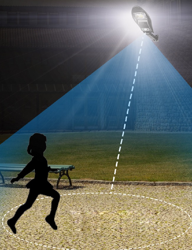 Solar 42 Zahradní lampa s pohybovým čidlem 42 LED