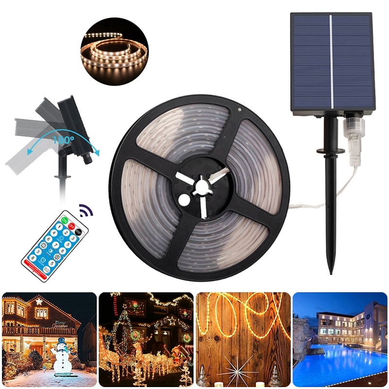 Light LED solární pásek SMD3528 IP65 teplá bílá, 5 metrů 280x LED diod