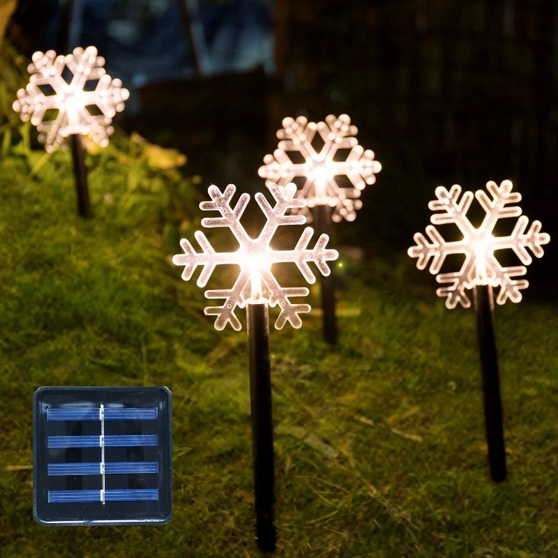 SOLAR H52 Solární řetěz sněhová vločka teplá bílá, 2,6 Metrů