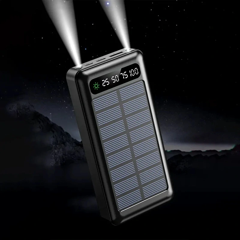 SolarPower N2-200 Solární nabíječka 20.000 mAh černá, 2x LED