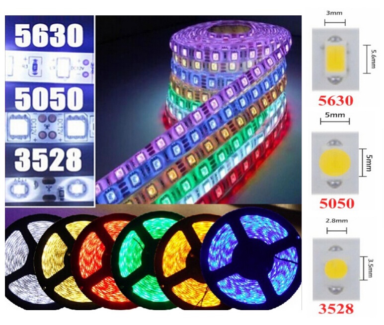 Light LED pásek 5630 60LED/m IP20 12W/m teplá bílá, 5 metrů, komplet