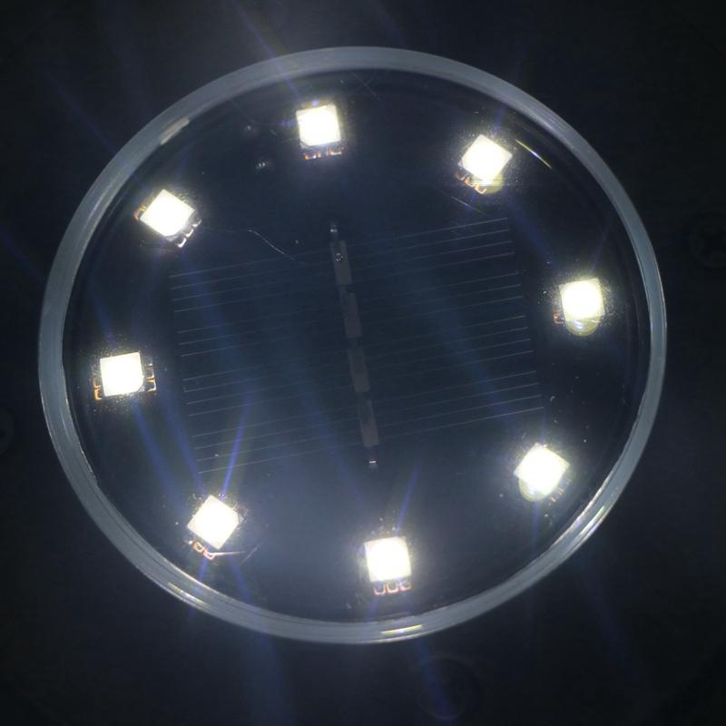 Solární zahradní vestavěné svítidlo čistá bílá